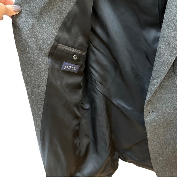 J. Crew Blazer Jacket Sport Coat 2 Button Wool Cashmere Gray Office Preppy 42R - Picture 8 of 11